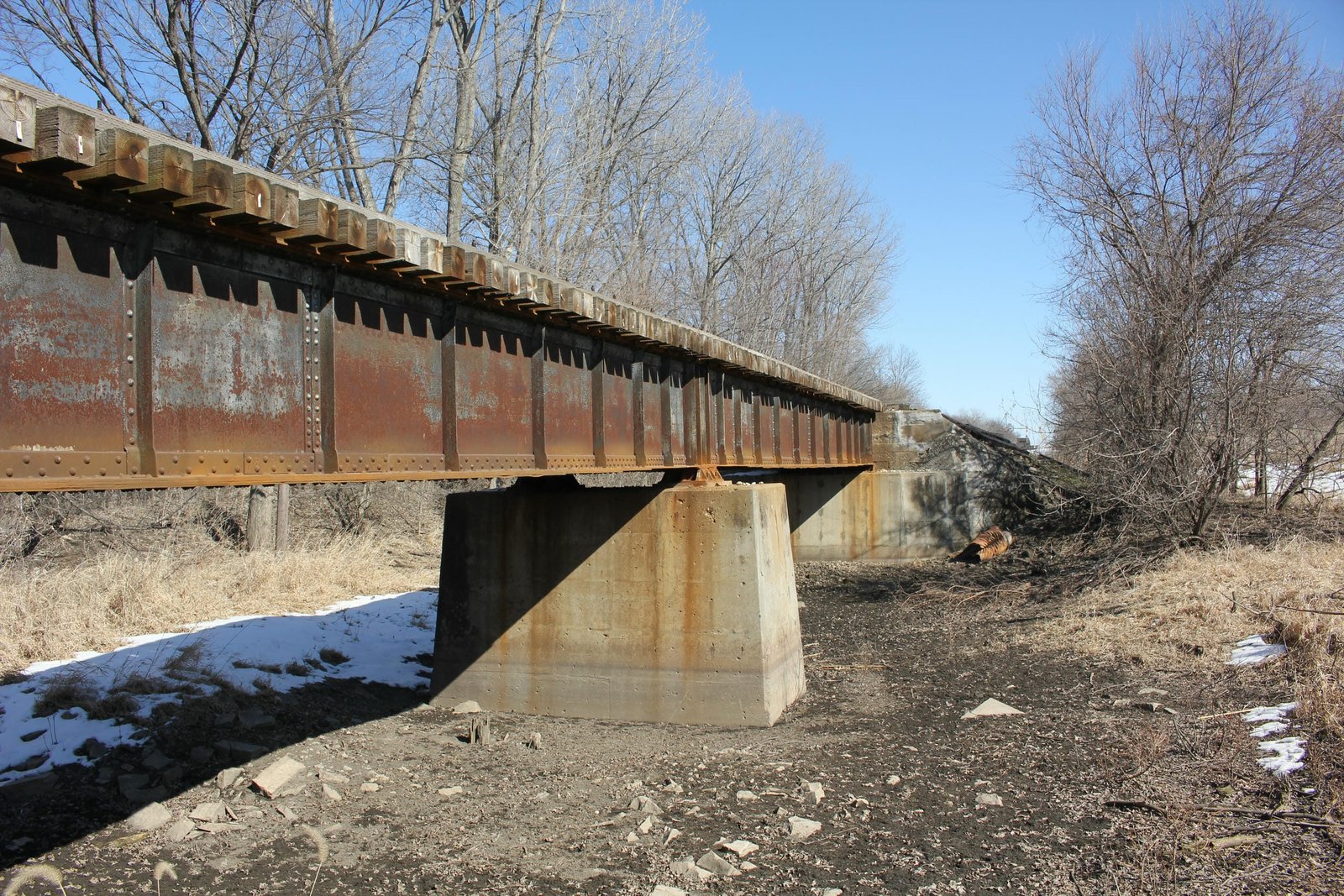 Looking east